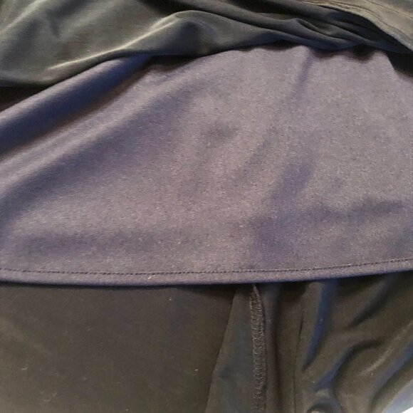 Anne Klein Dark Navy Flowy Cocktail Dress Ribbon Tie Back Scoop Neck Size 6 - Picture 15 of 17